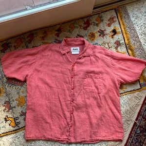 FLAX 100% linen button down shirt